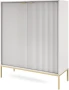 Komoda Nova 104cm szara złoty stelaż