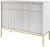 Komoda Nova 104 cm szara złoty stelaż
