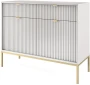 Komoda Nova 104 cm szara złoty stelaż