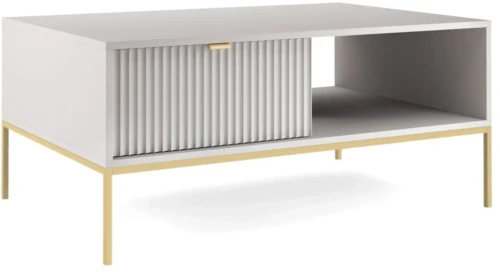 Stolik kawowy Nova z szufladą szary