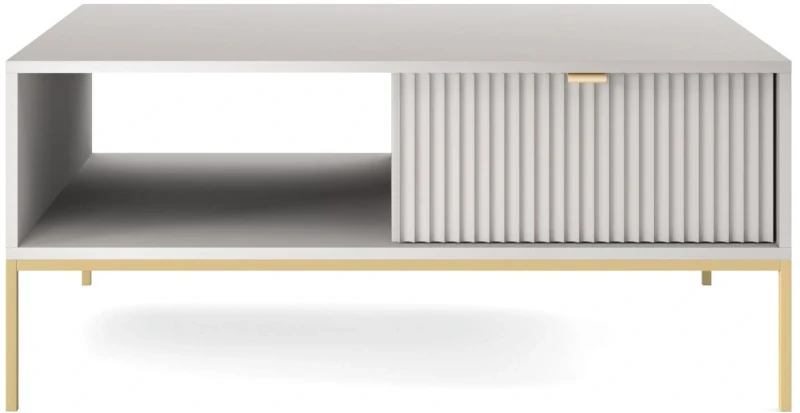 Stolik kawowy Nova z szufladą szary