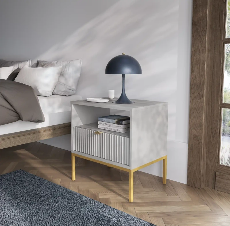 Szafka nocna Nova z szufladą szara