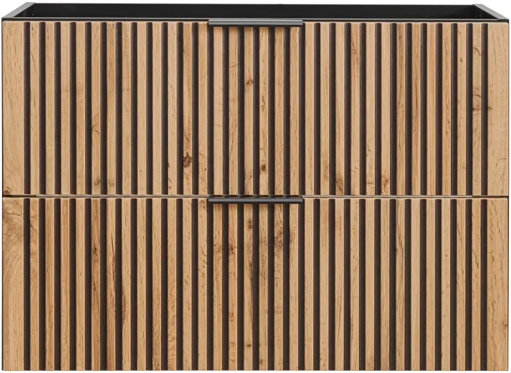 Szafka pod umywalkę 80 cm Xilo czarny / dąb wotan