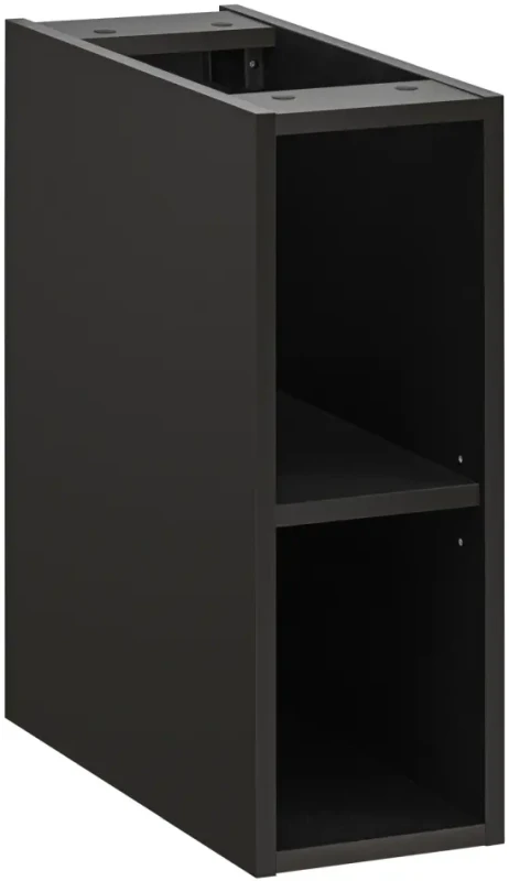 Regał łazienkowy dolny Xilo czarny / dąb wotan