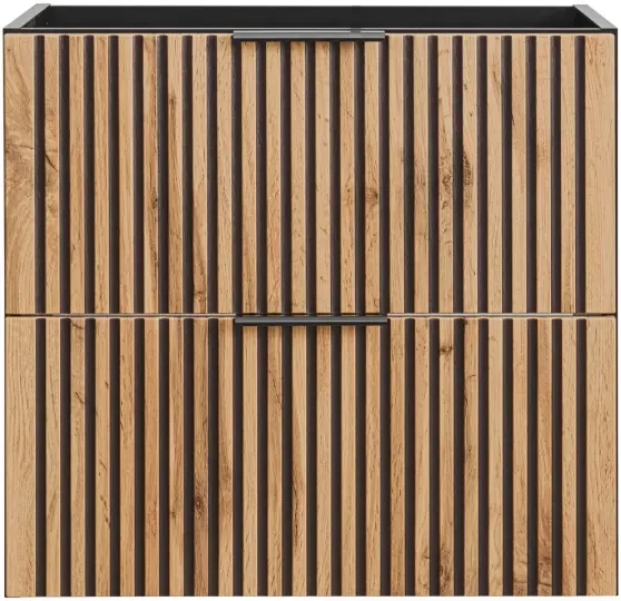 Szafka pod umywalkę 60 cm Xilo czarny / dąb wotan