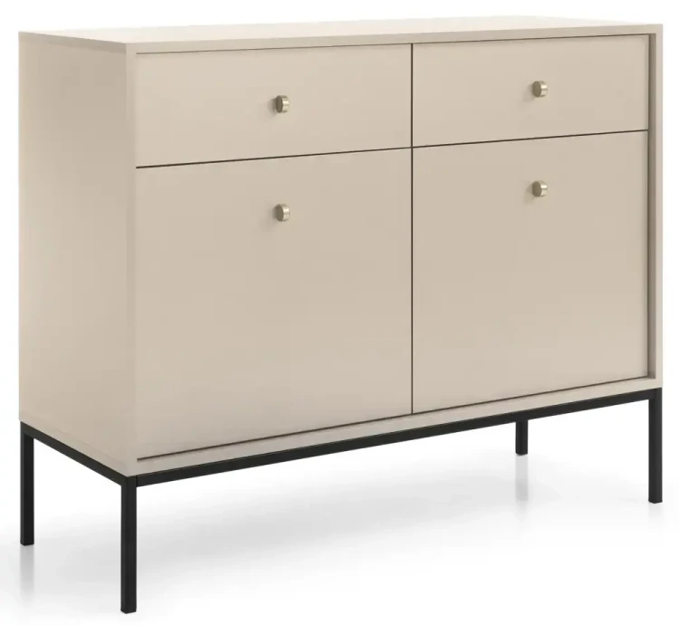 Komoda Mono 104 cm wąska beż piaskowy