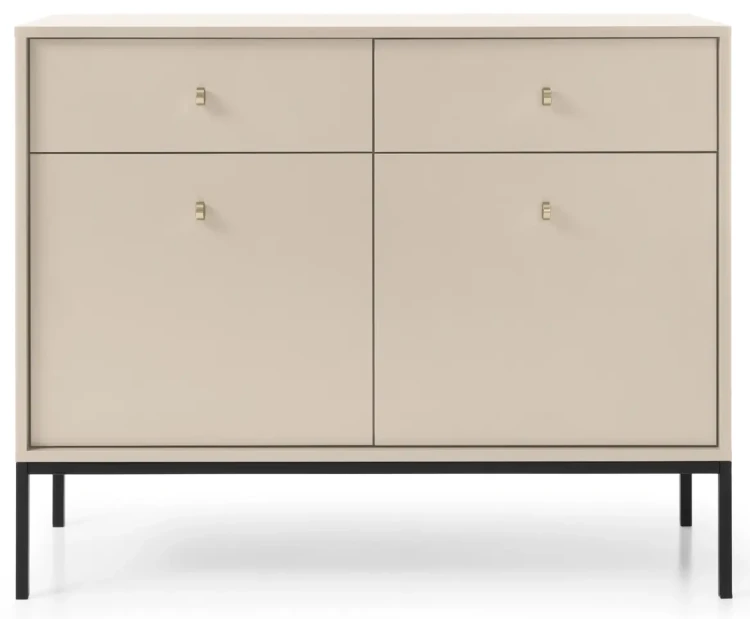 Komoda Mono 104 cm wąska beż piaskowy
