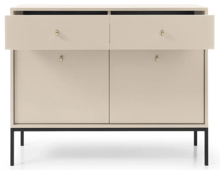 Komoda Mono 104 cm wąska beż piaskowy