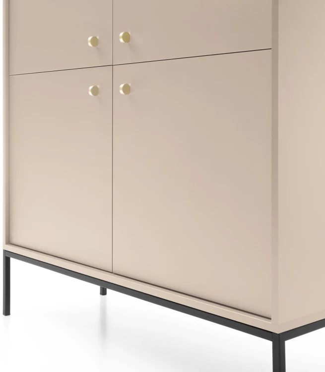 Komoda Mono 104 cm wąska beż piaskowy