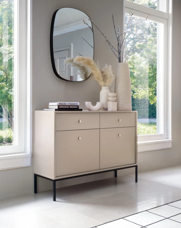 Komoda Mono 104 cm wąska beż piaskowy