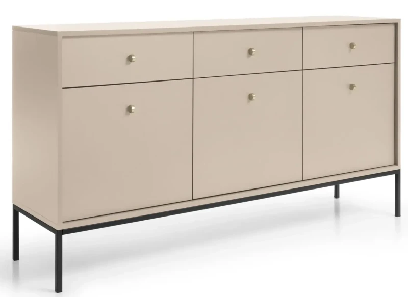 Komoda Mono 154 cm szeroka beż piaskowy
