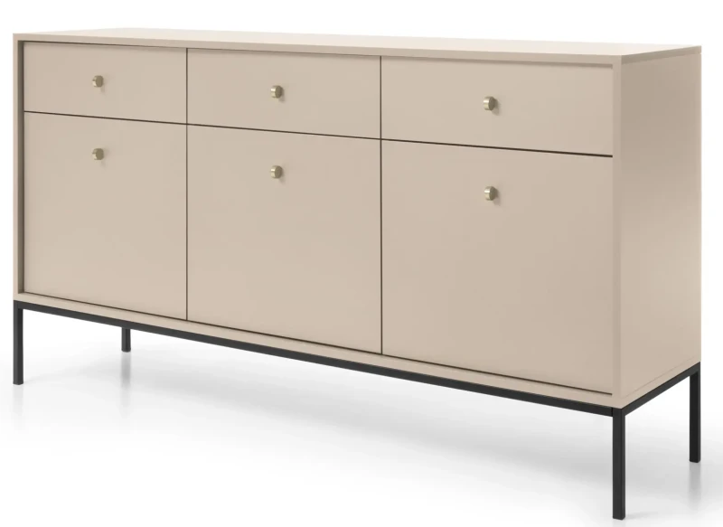Komoda Mono 154 cm szeroka beż piaskowy