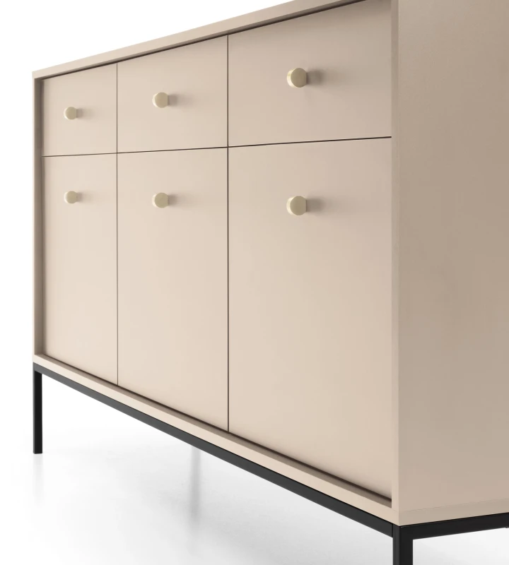 Komoda Mono 154 cm szeroka beż piaskowy