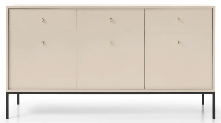 Komoda Mono 154 cm szeroka beż piaskowy