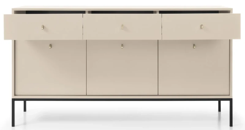 Komoda Mono 154 cm szeroka beż piaskowy