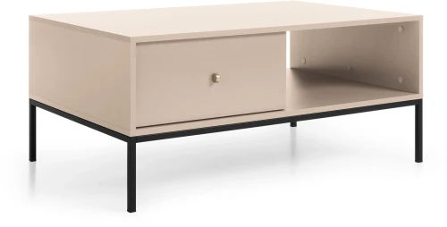 Stolik kawowy Mono z szufladą 104 cm beż piaskowy