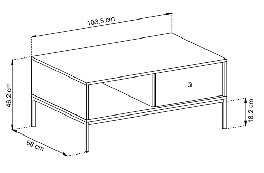 Szafka RTV Mono 154 cm beż piaskowy wymiary