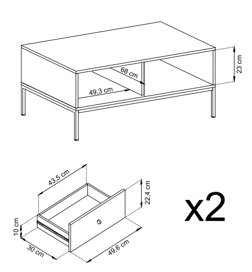 Szafka RTV Mono 154 cm beż piaskowy wymiary