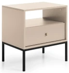 Szafka nocna Mono z szufladą 54 cm beż piaskowy