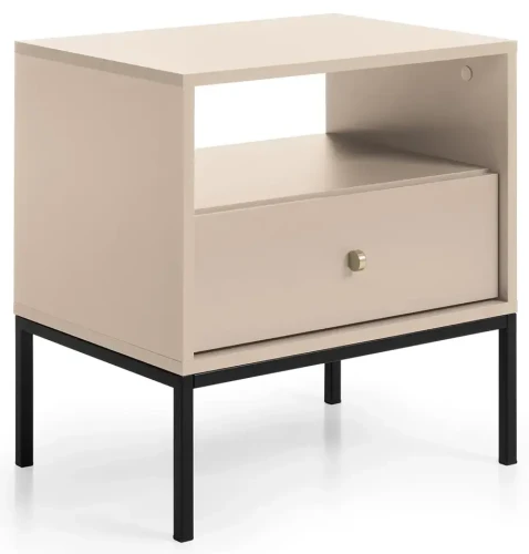 Szafka nocna Mono z szufladą 54 cm beż piaskowy