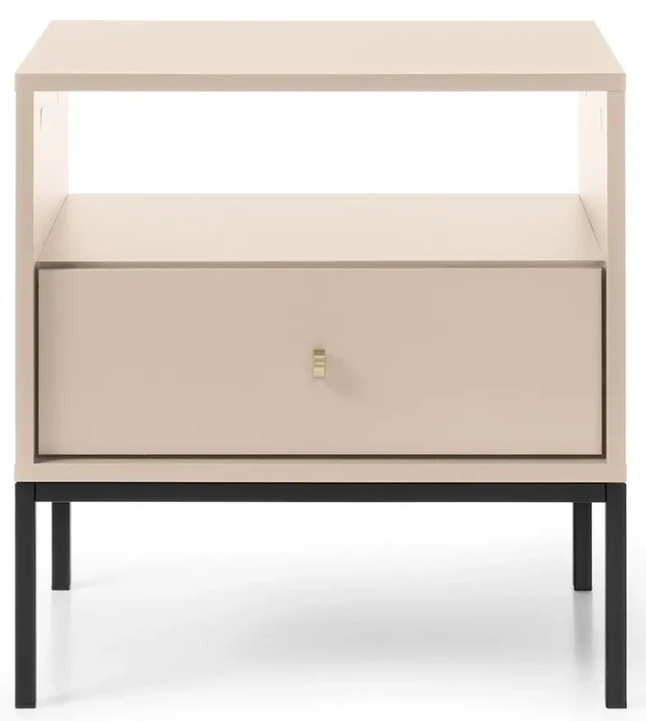 Szafka nocna Mono z szufladą 54 cm beż piaskowy