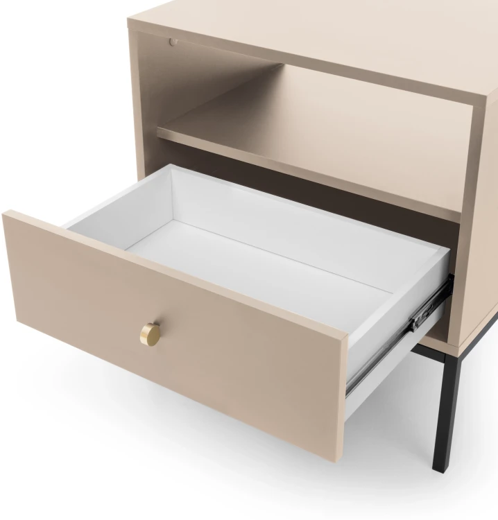 Szafka nocna Mono z szufladą 54 cm beż piaskowy
