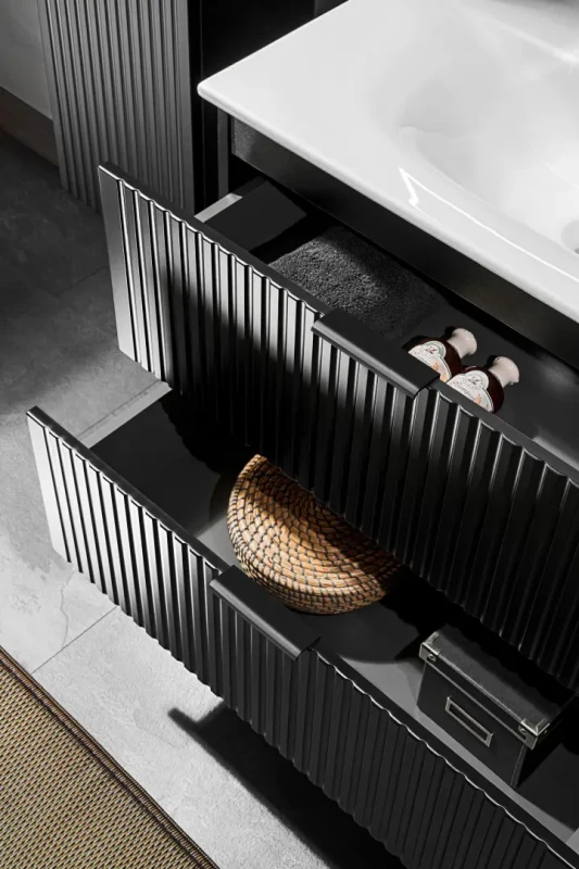 Szafka pod umywalkę 80 cm Adel Black