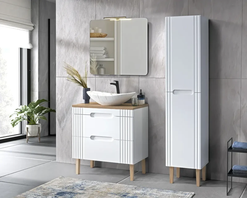 Szafka pod umywalkę 80cm Fiji White