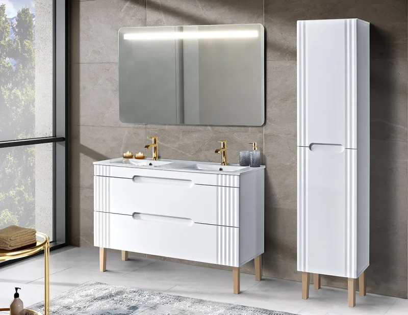 Szafka pod umywalkę 120cm Fiji White