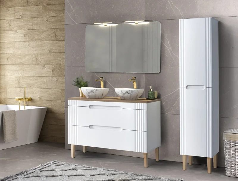 Szafka pod umywalkę 120cm Fiji White