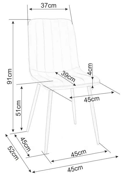 Krzesło tapicerowane Alan Brego