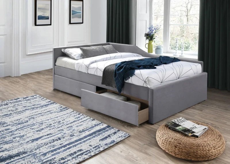 Łóżko Eliot Velvet 120x200 szary