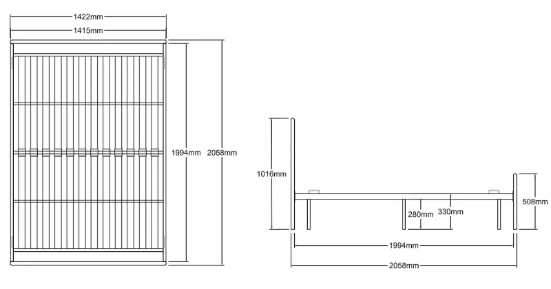 Łóżko Bolonia biały 140x200