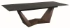 Stół rozkładany Bonucci Ceramic 200-250 cm czarny nero greco/orzech
