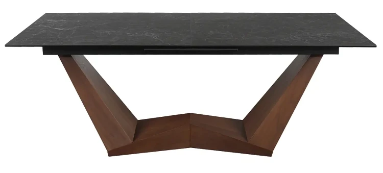 Stół rozkładany Bonucci Ceramic 200-250 cm czarny nero greco/orzech
