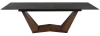 Stół rozkładany Bonucci Ceramic 200-250 cm czarny nero greco/orzech