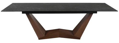 Stół rozkładany Bonucci Ceramic 200-250 cm czarny nero greco/orzech