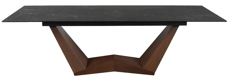 Stół rozkładany Bonucci Ceramic 200-250 cm czarny nero greco/orzech
