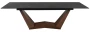 Stół rozkładany Bonucci Ceramic 200-250 cm czarny nero greco/orzech