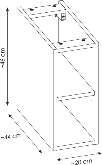 Regał łazienkowy dolny Santa Fe Black