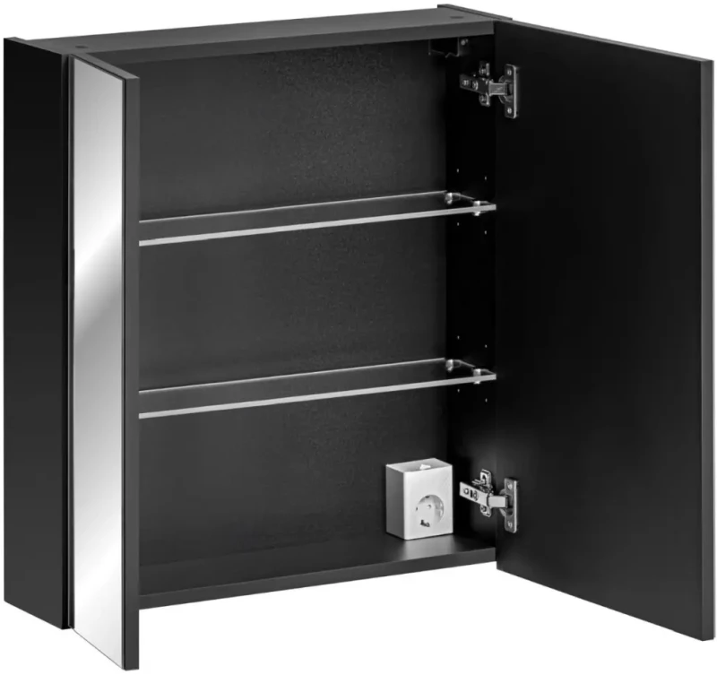 Szafka łazienkowa z lustrem 60 cm Santa Fe Black