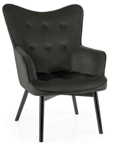 Fotel tapicerowany Carmen Velvet czarny Bluvel 19