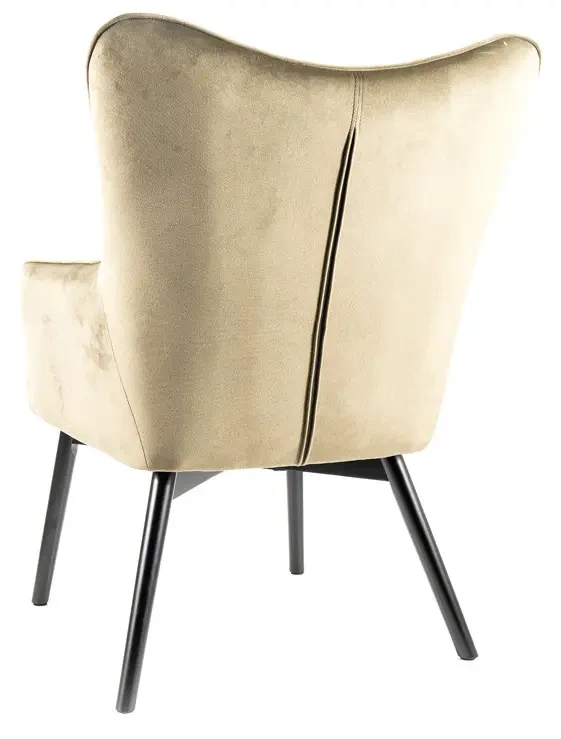 Fotel tapicerowany Carmen Velvet oliwka Bluvel 77