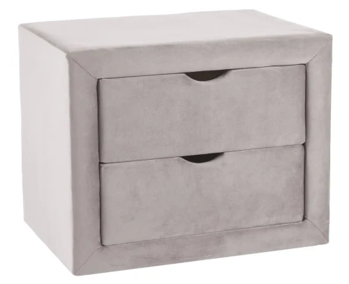 Szafka nocna ET-002 Velvet jasny szary Bluvel 03
