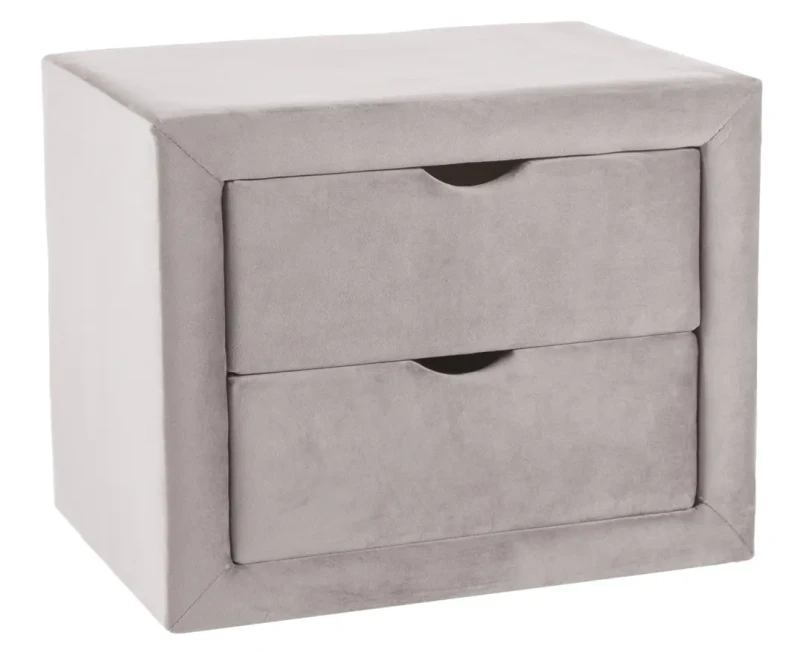 Szafka nocna ET-002 Velvet jasny szary Bluvel 03