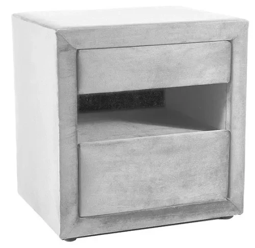 Szafka nocna ET-003 Velvet jasny szary Bluvel 03