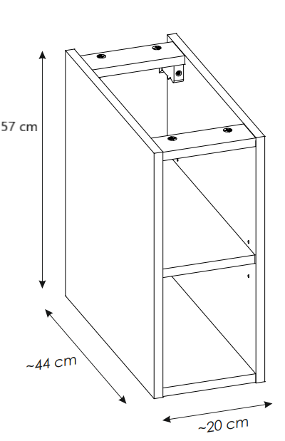 Regał łazienkowy dolny Iconic White dąb Coast Evoke