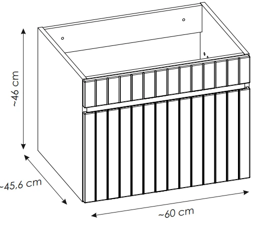Szafka pod umywalkę 60 cm Iconic Cashmere