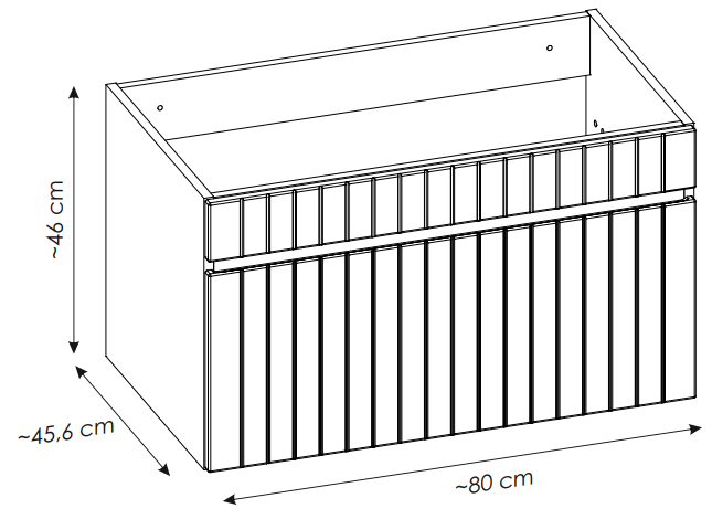 Szafka pod umywalkę 80 cm Iconic White