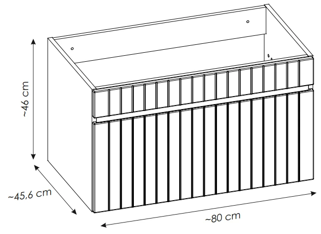 Szafka pod umywalkę 80 cm Iconic Cashmere